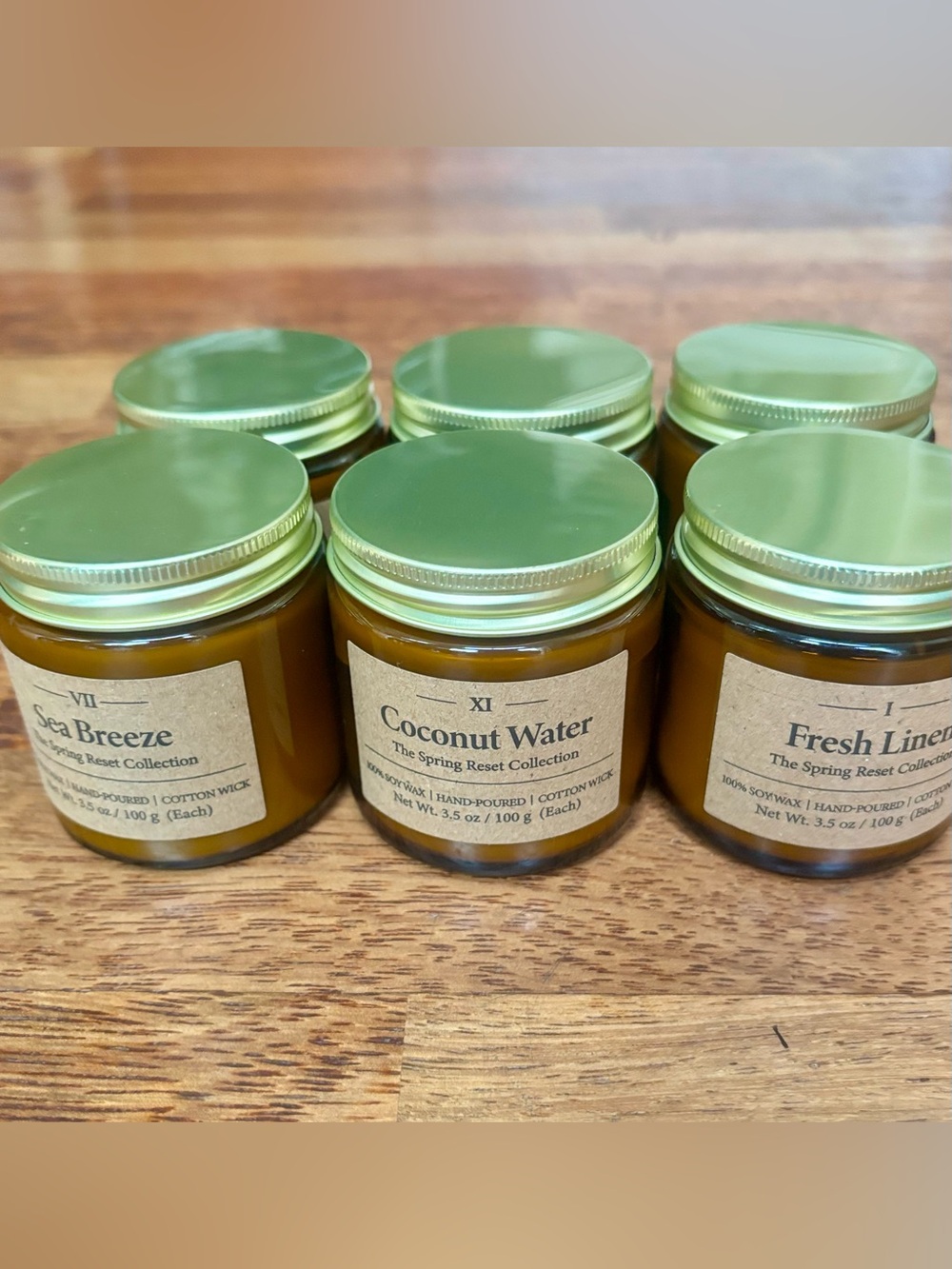 Scented candles - set of 6 - NEW